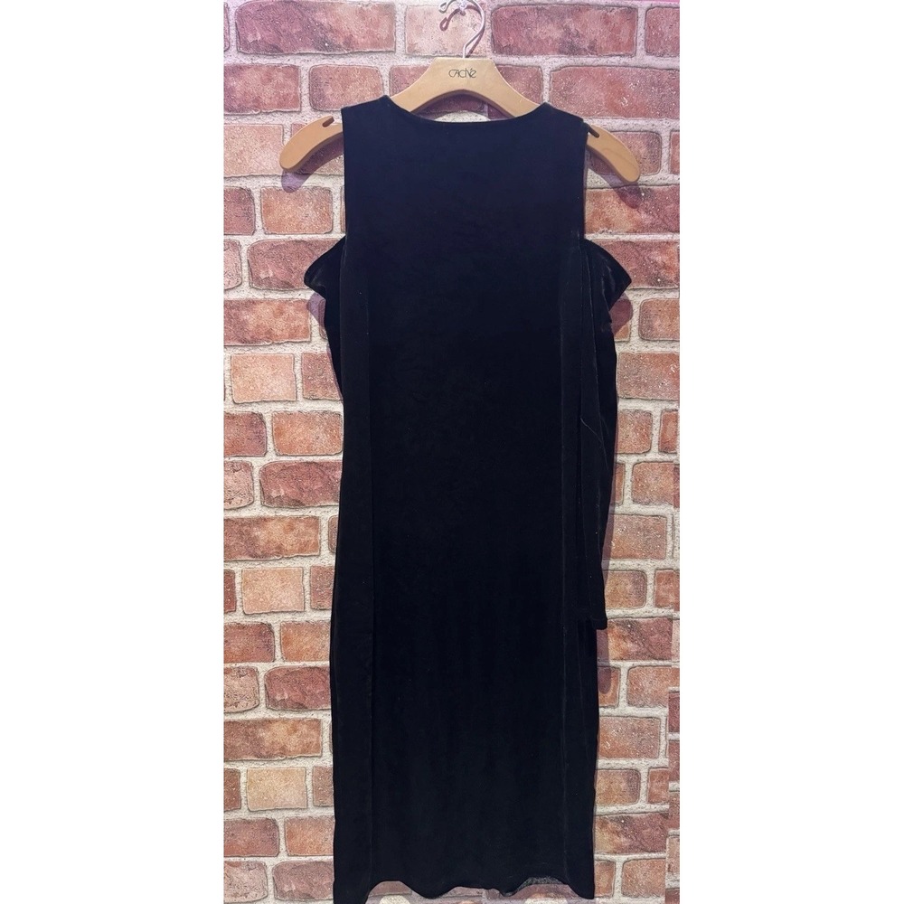 Vince Camuto Women's SizeXS Black Long Sleeve OffThe Shoulder Velvet Short Dress - Picture 2 of 5